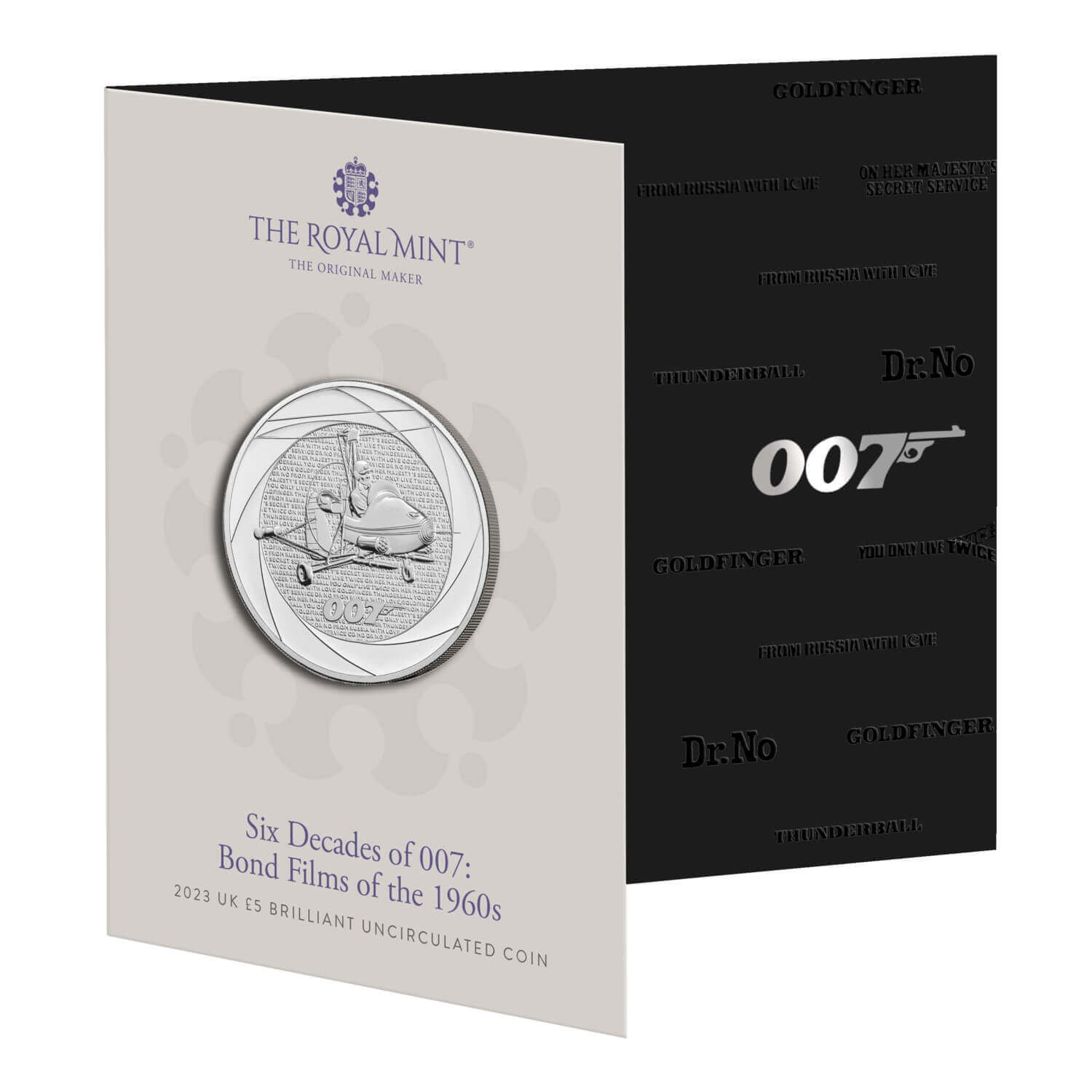 Bond Films of the 1960s - 2023 UK £5 Brilliant Uncirculated Coin