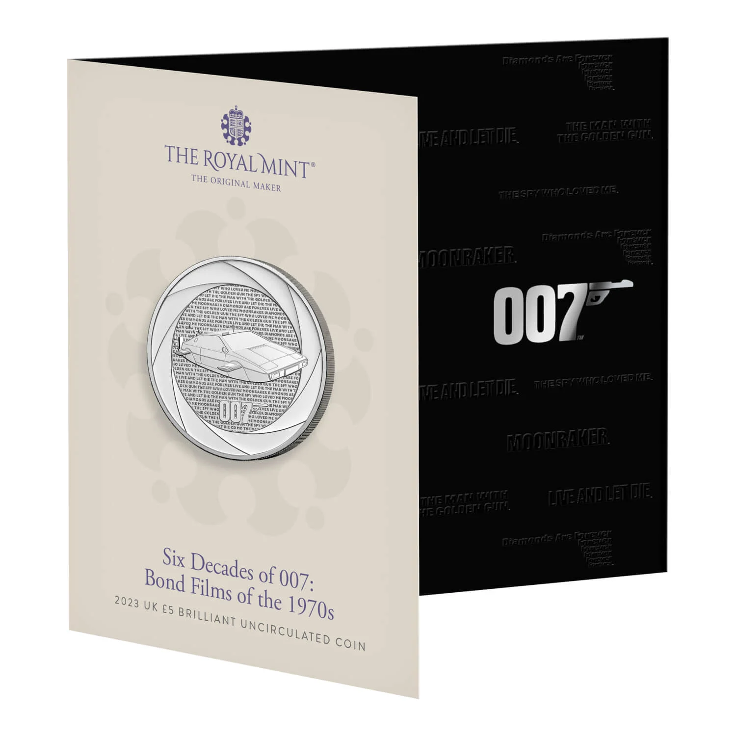 Bond Films of the 1970s 2023 UK £5 Brilliant Uncirculated Coin