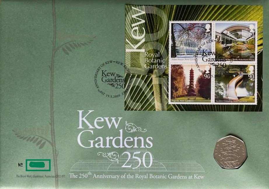 2009 Kew Gardens 50p BUNC First Day Cover